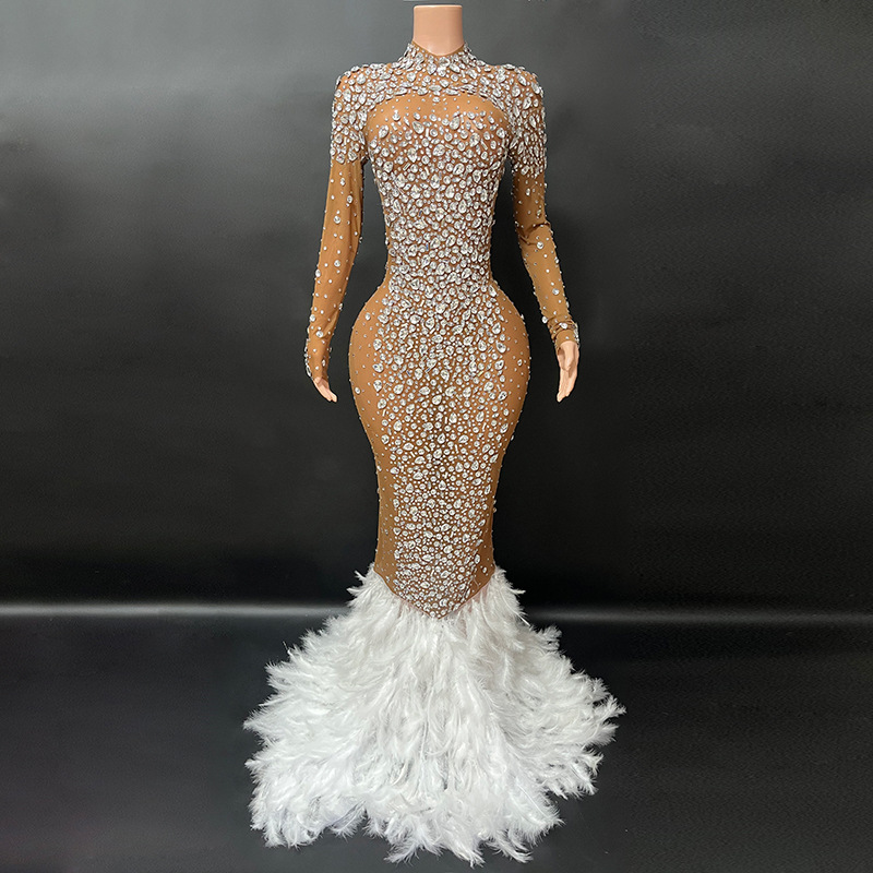 Photography Wedding - Pena espumante vestido de casamento longo,