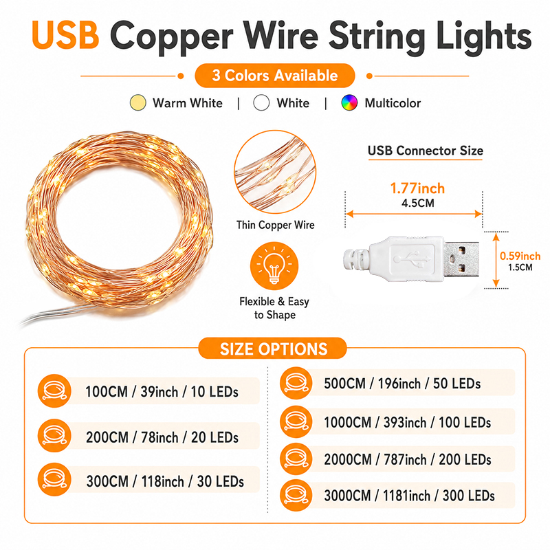 Luzes de Fada USB com Acendime - Photography Zone avaliação e preço