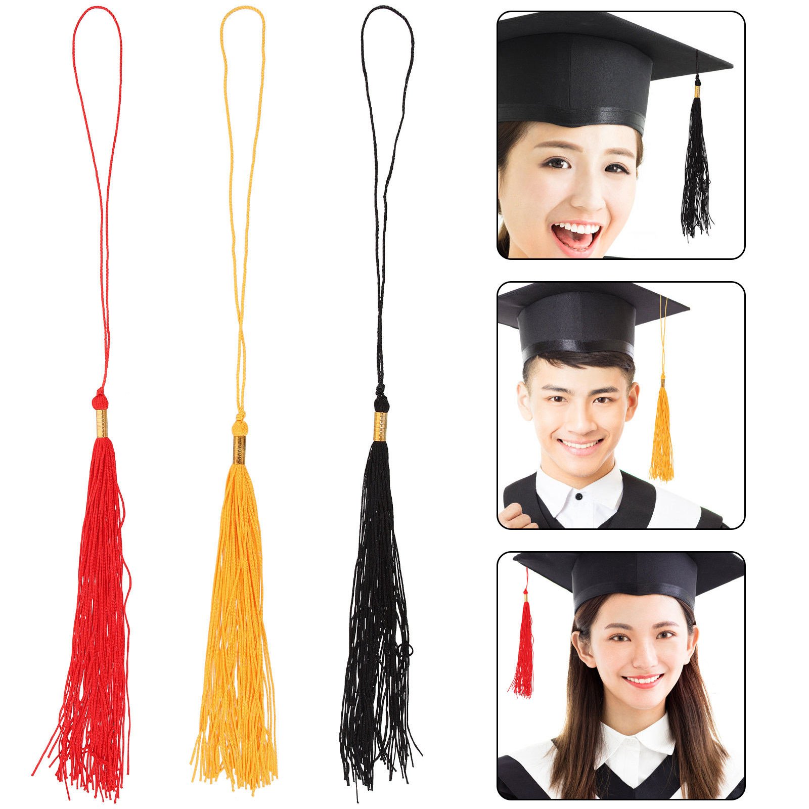 Conjunto de 3 Borlas Acadêmica - Photography Graduation avaliação e preço